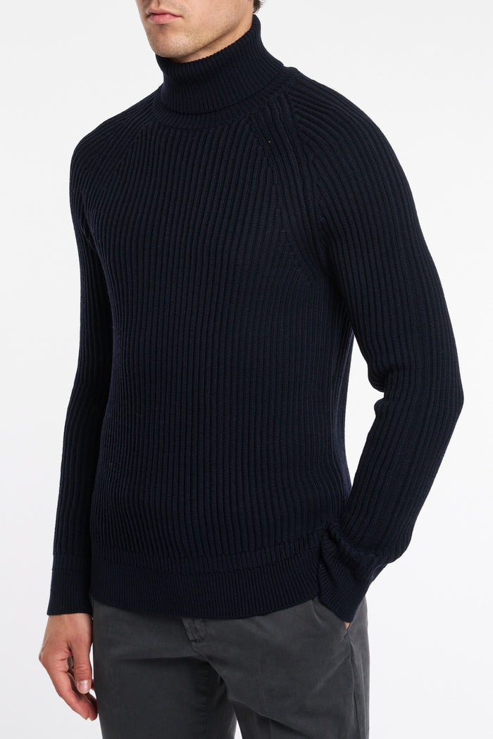 Zanone Men's Blue Turtleneck Sweater-2