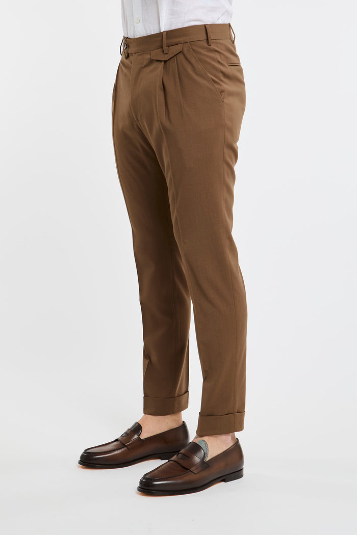  Santaniello Multicolor Trousers In Wool Blend Marrone Uomo - 1