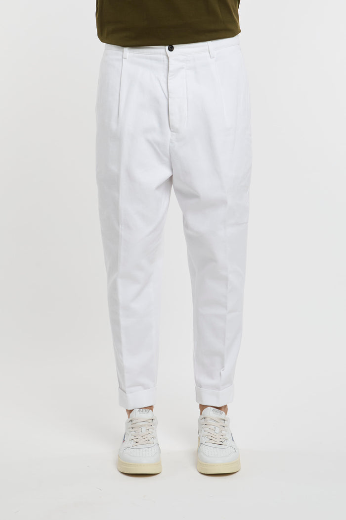 Dondup Pantalone Adam 100% CO Bianco