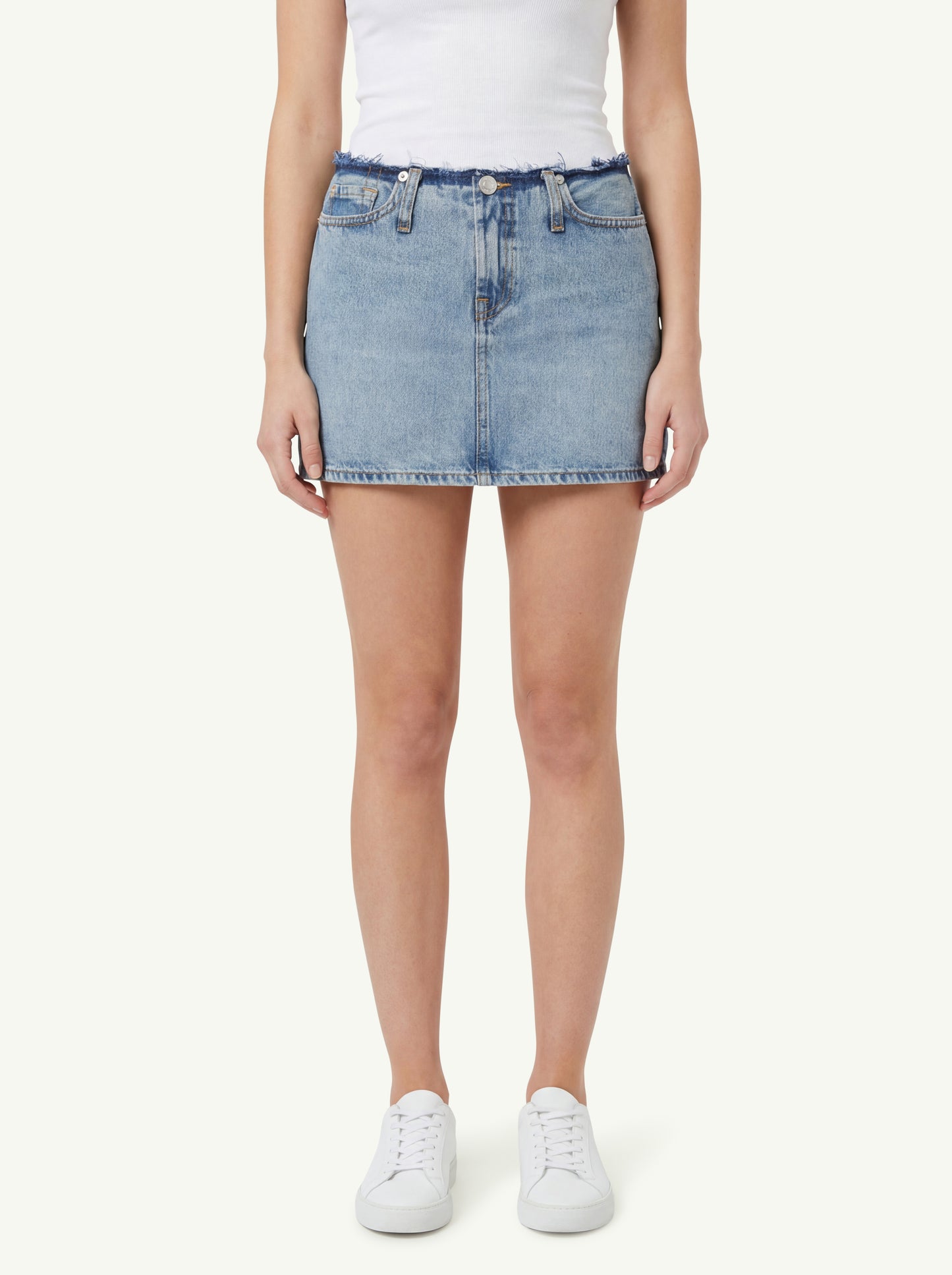  7 For All Mankind Cherry Skirt Blue Erosion Blu - 1