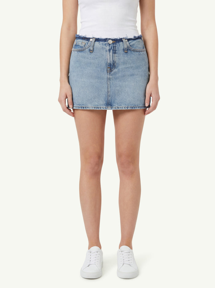 Cherry Skirt Blue Erosion  Donna 7 For All Mankind