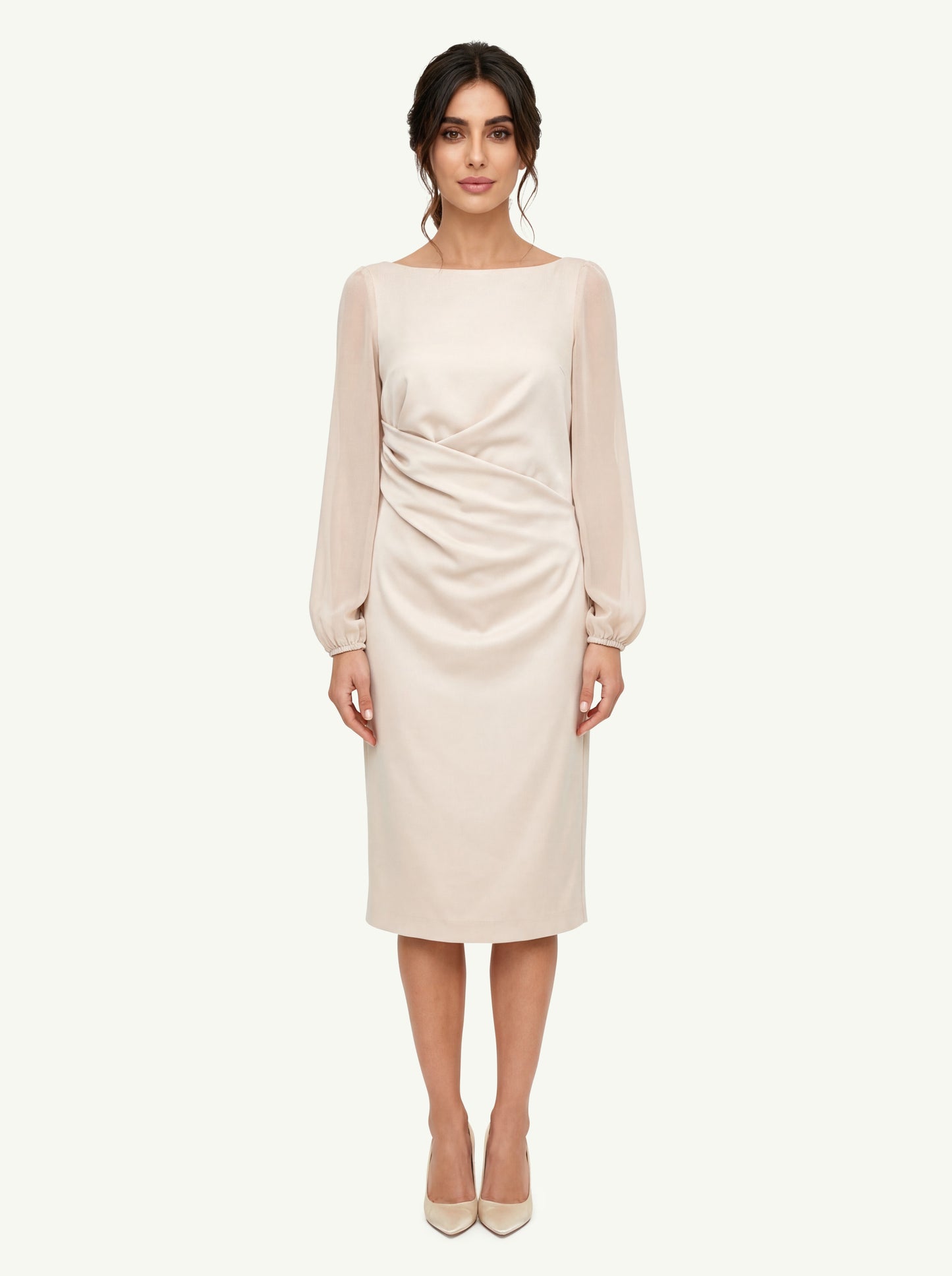  D.exterior Abito M Cady Georgette Cipria - 1