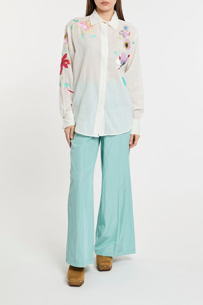  Forte_forte Shirt Heaven Embroidery Coton Voile Multicolor Bianco Donna - 1