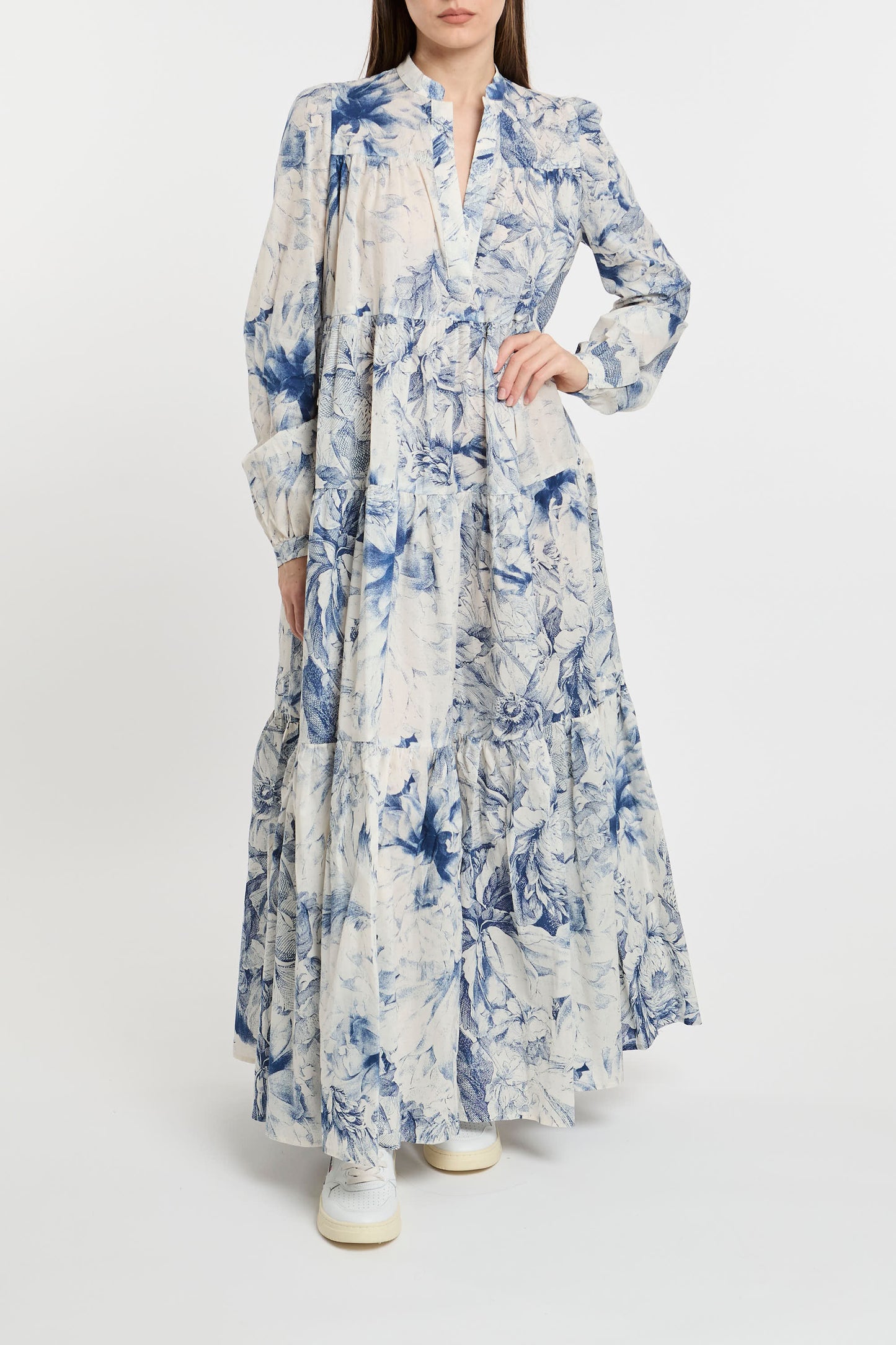  Lavi Blue Dress 100% Co Bianco Donna - 1