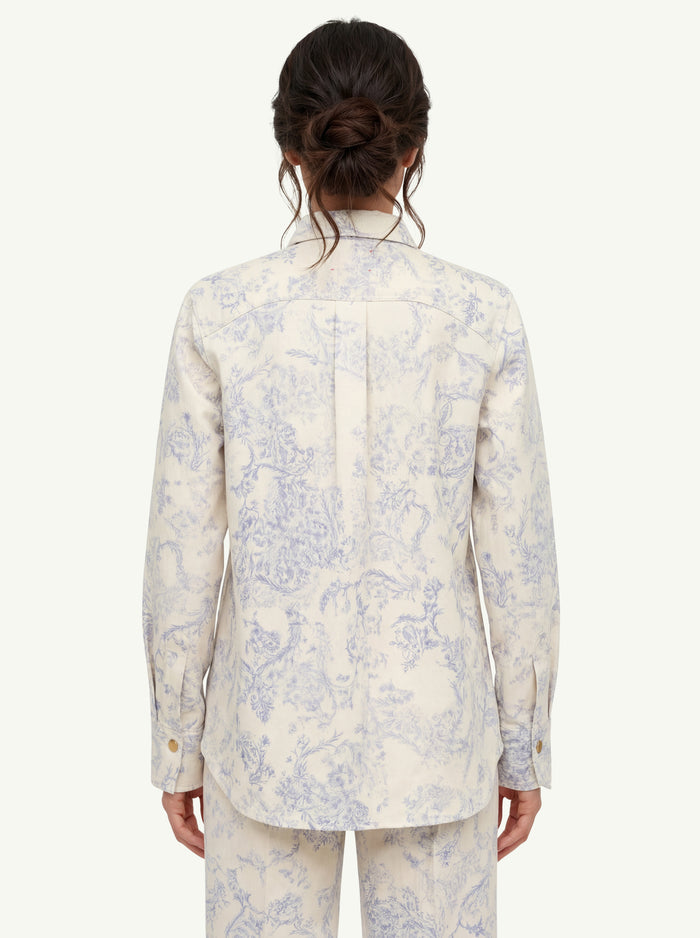 Overshirt Denim Stampa Nontiscordardime Donna Forte_Forte-2