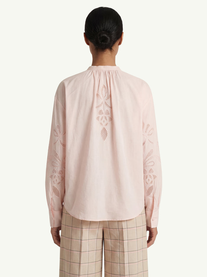  Forte_forte Camicia Bohemienne Voile Rosa - 4
