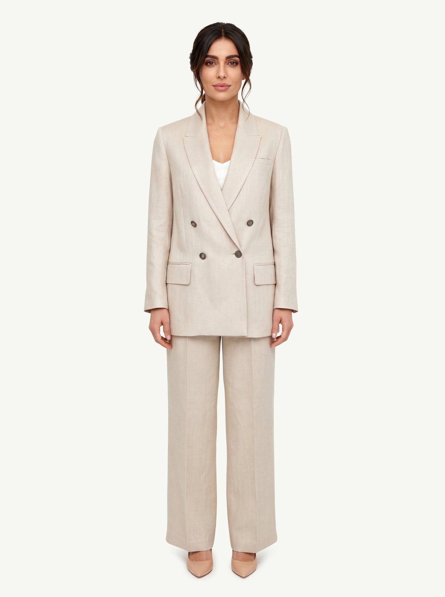  Peserico Giacca Resca Tinto Filo Beige - 7