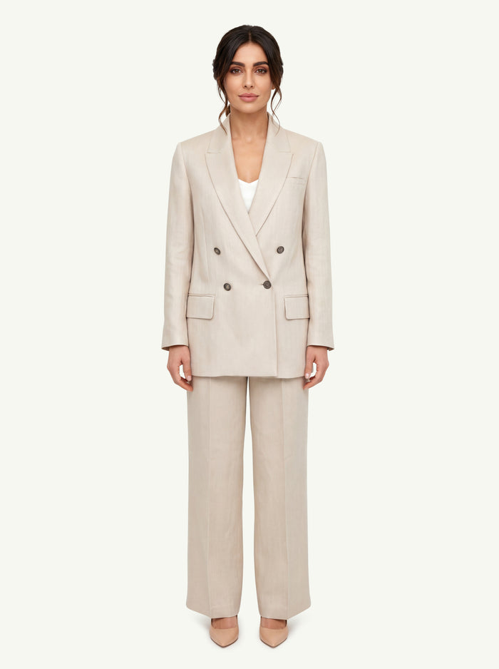  Peserico Giacca Resca Tinto Filo Beige - 3