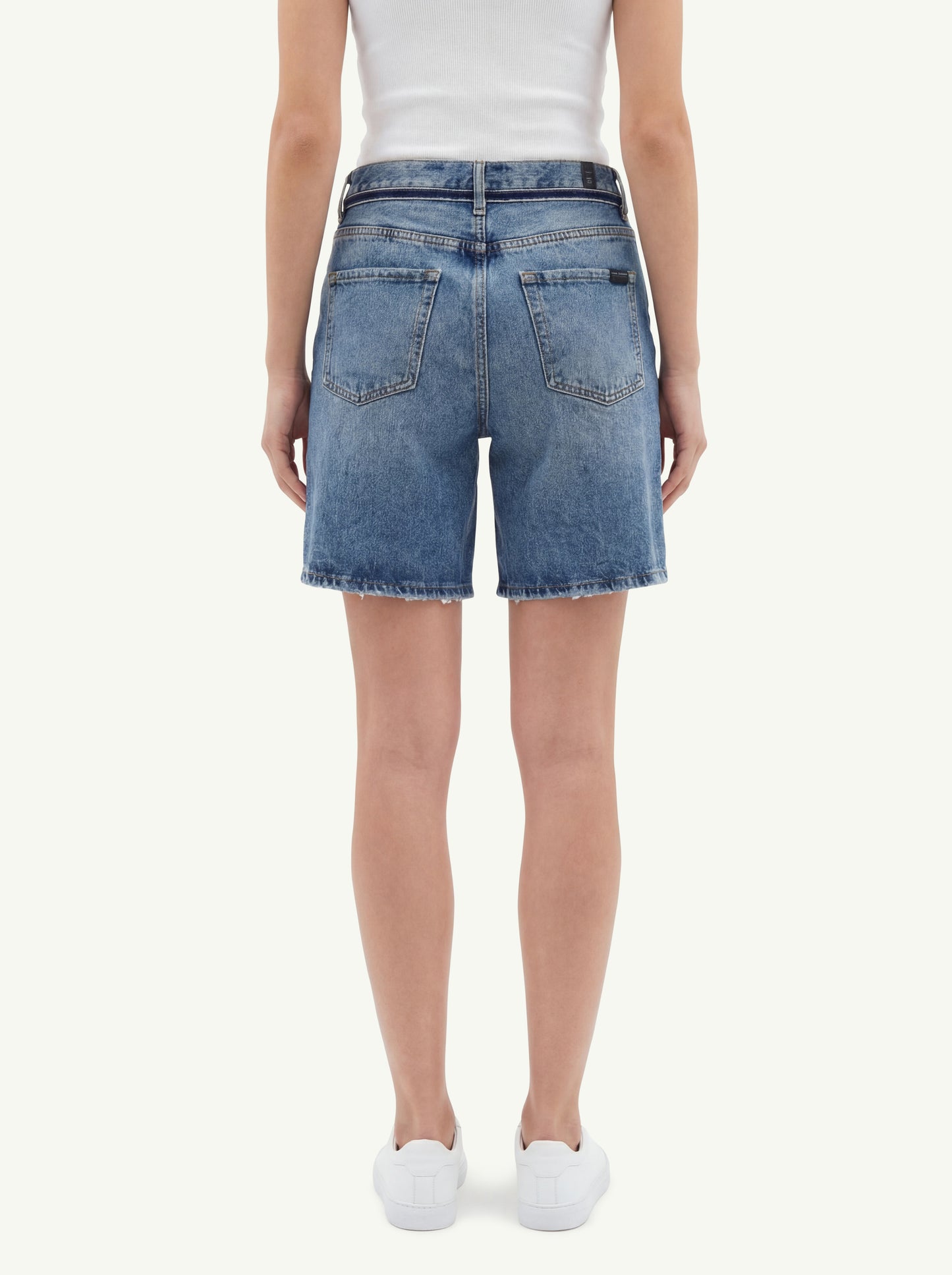  7 For All Mankind Lola Shorts Sapphire Dust Blu - 4