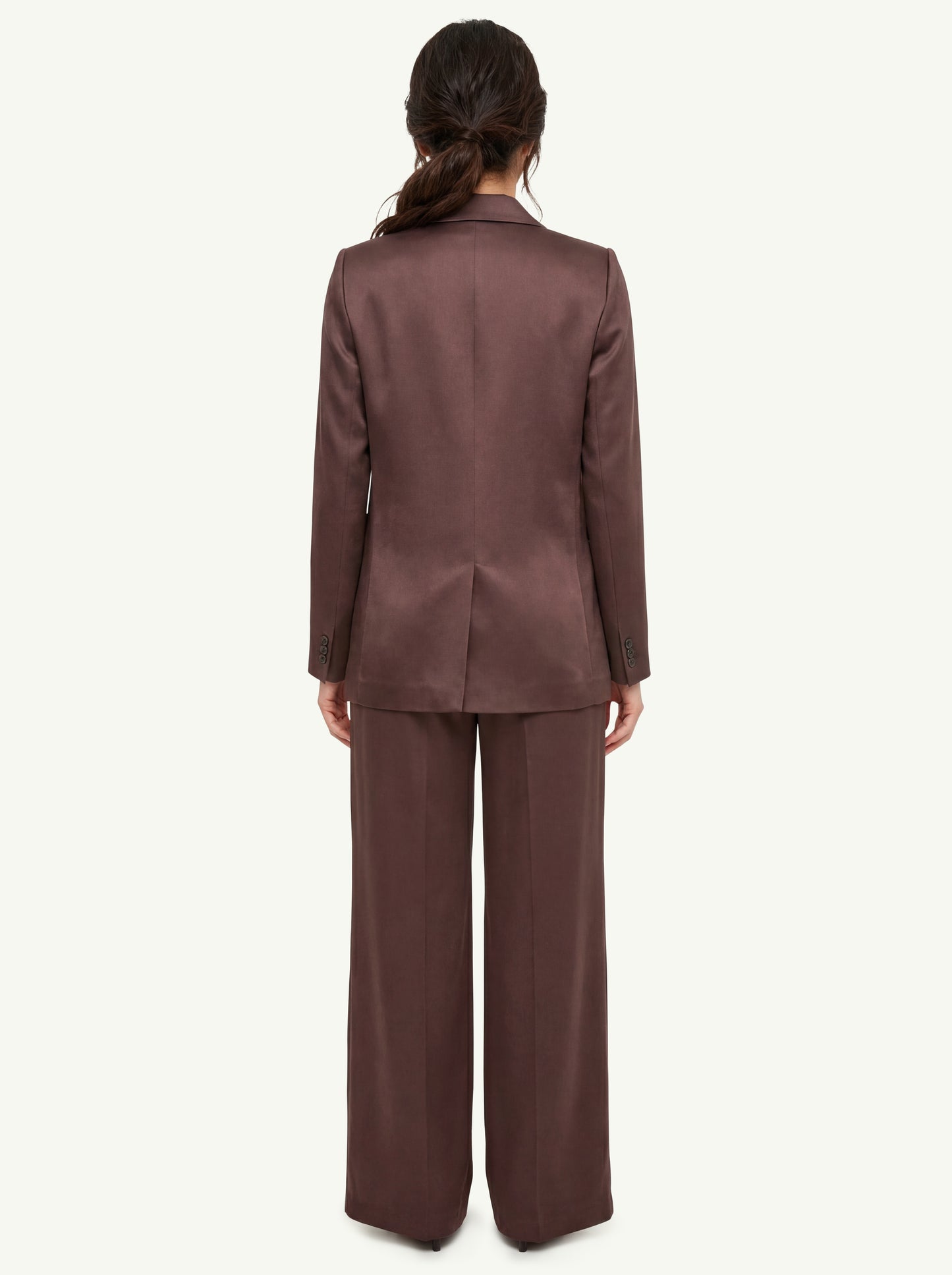  Forte_forte Giacca Shiny Envers Satin Marrone - 2