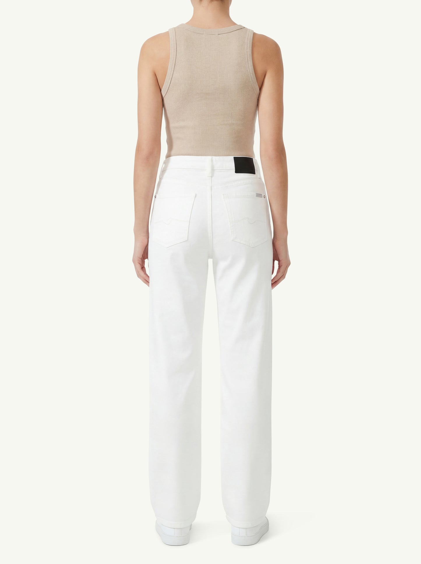  7 For All Mankind Calie Straight Ankle Soleil Bianco - 2