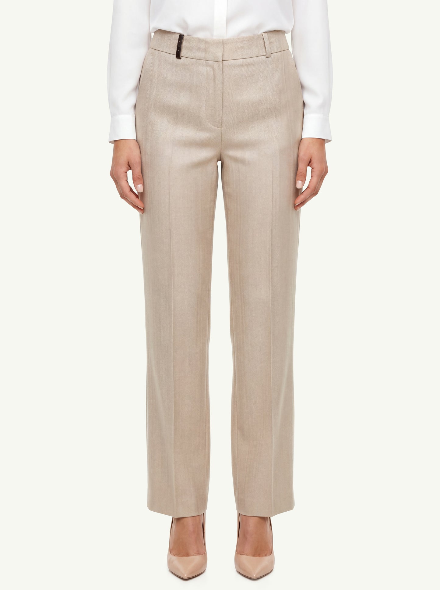  Peserico Pantalone Resca Tinto Filo Beige - 3