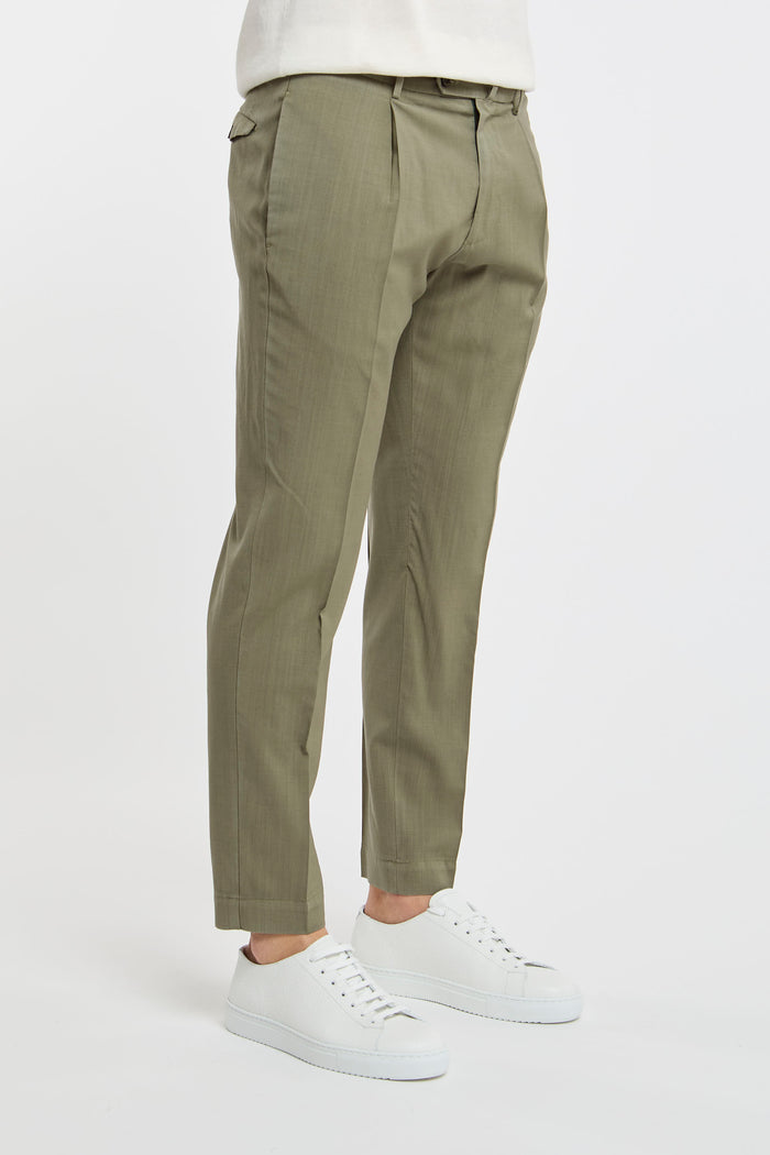  Santaniello Trousers 100% Wo Multicolor Verde Uomo - 3