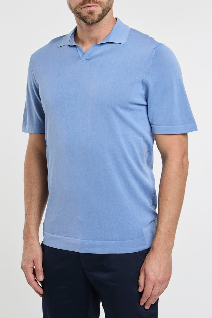  Drumohr Polo Shirt 100% Co Blue Azzurro Uomo - 2