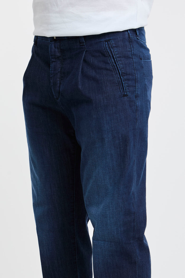  Incotex Denim Jeans 72% Co 14% Vi 2% Ea Blu Intenso Blu Uomo - 4