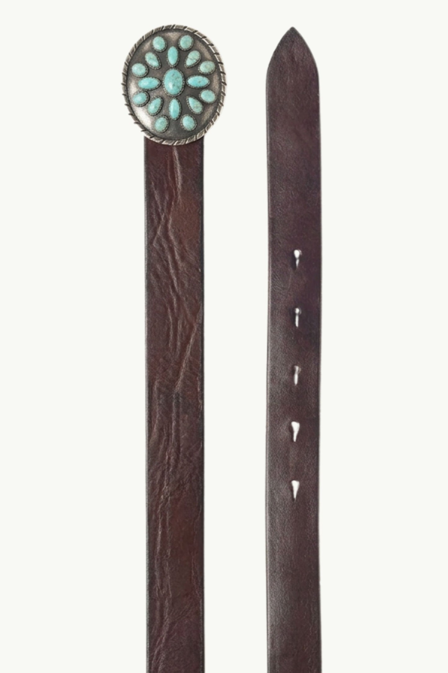  Alberto Luti Cintura Fibbia Argento Marrone - 1