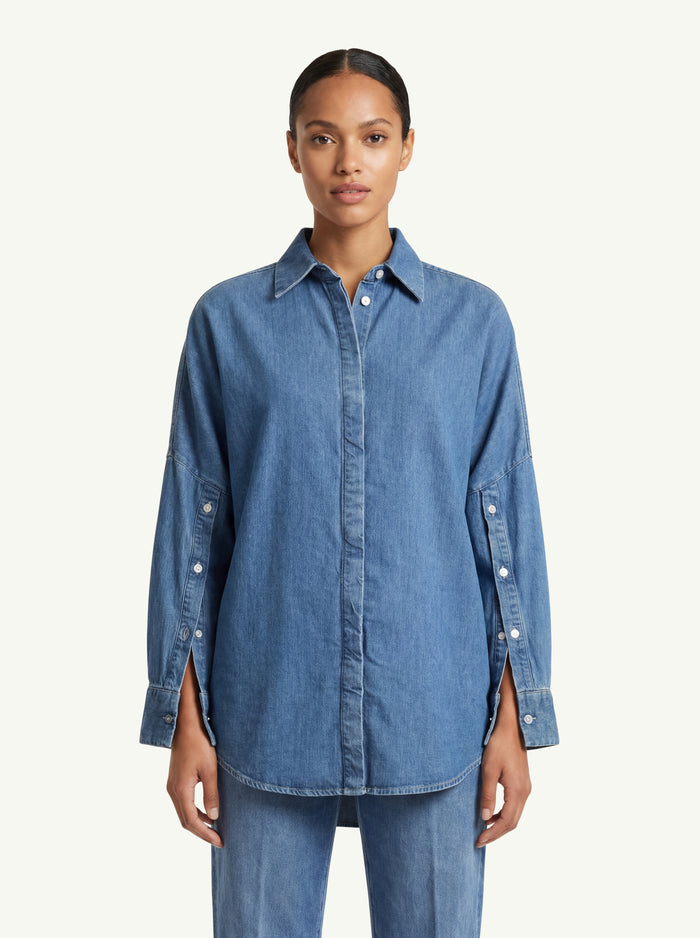 Camicia Over In Denim  Donna Dondup