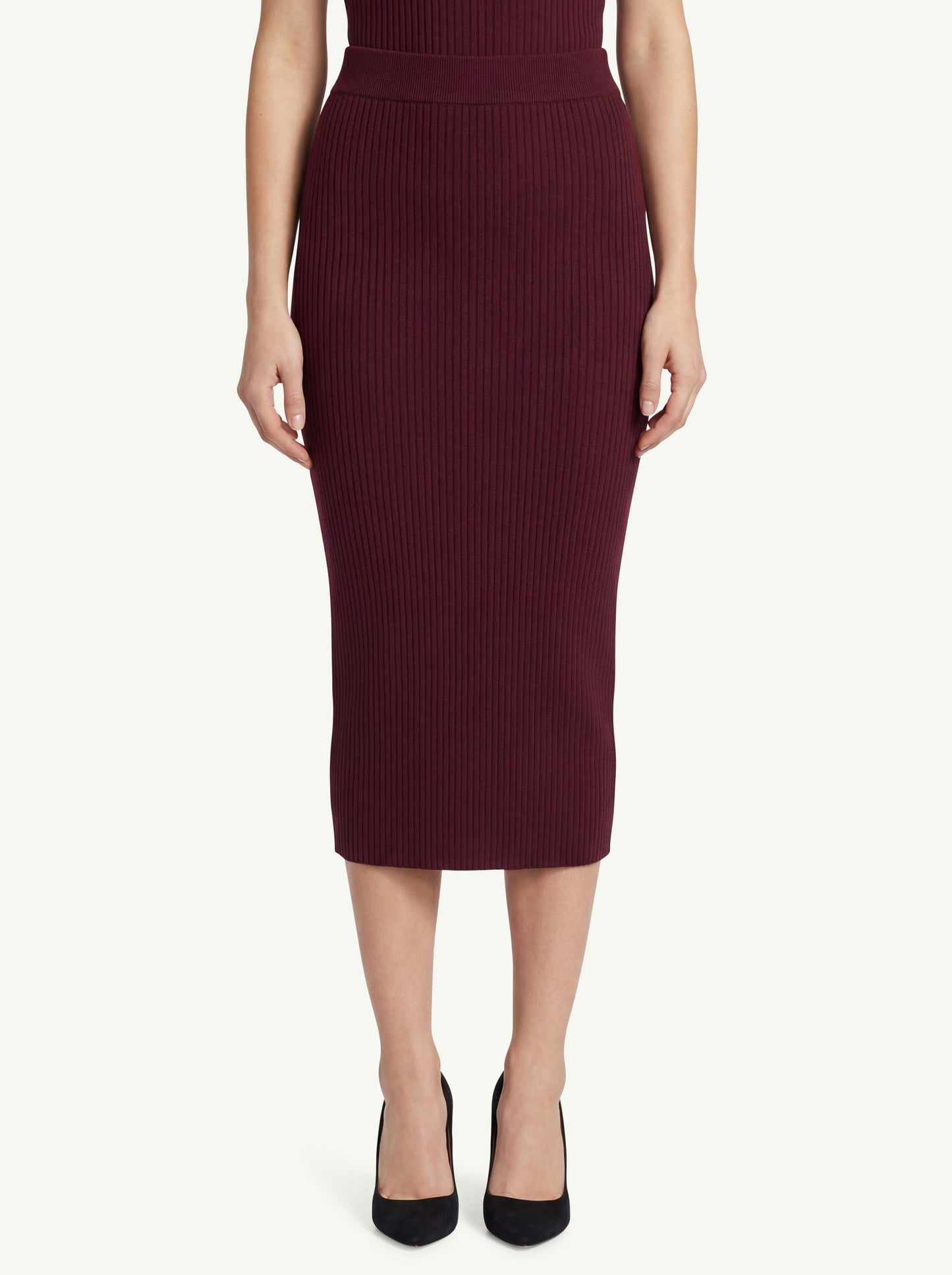  Max Mara Weekend Gonna In Maglia Bordeaux - 3