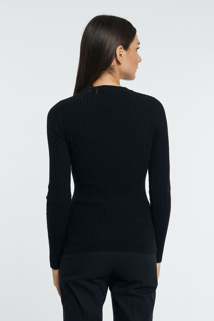  Kujten Multicolor Sweater Nero Donna - 4