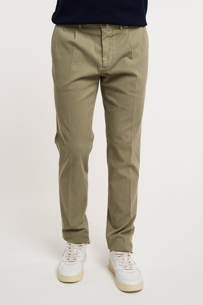  Santaniello Trousers 97% Co 3% Ea Multicolor Verde Uomo - 1