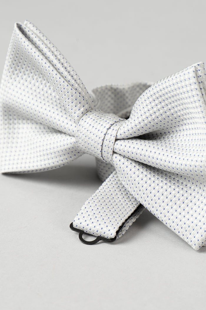  Rosi Collection Soft Knotted Bow Tie Silver For Men Argento Uomo - 2