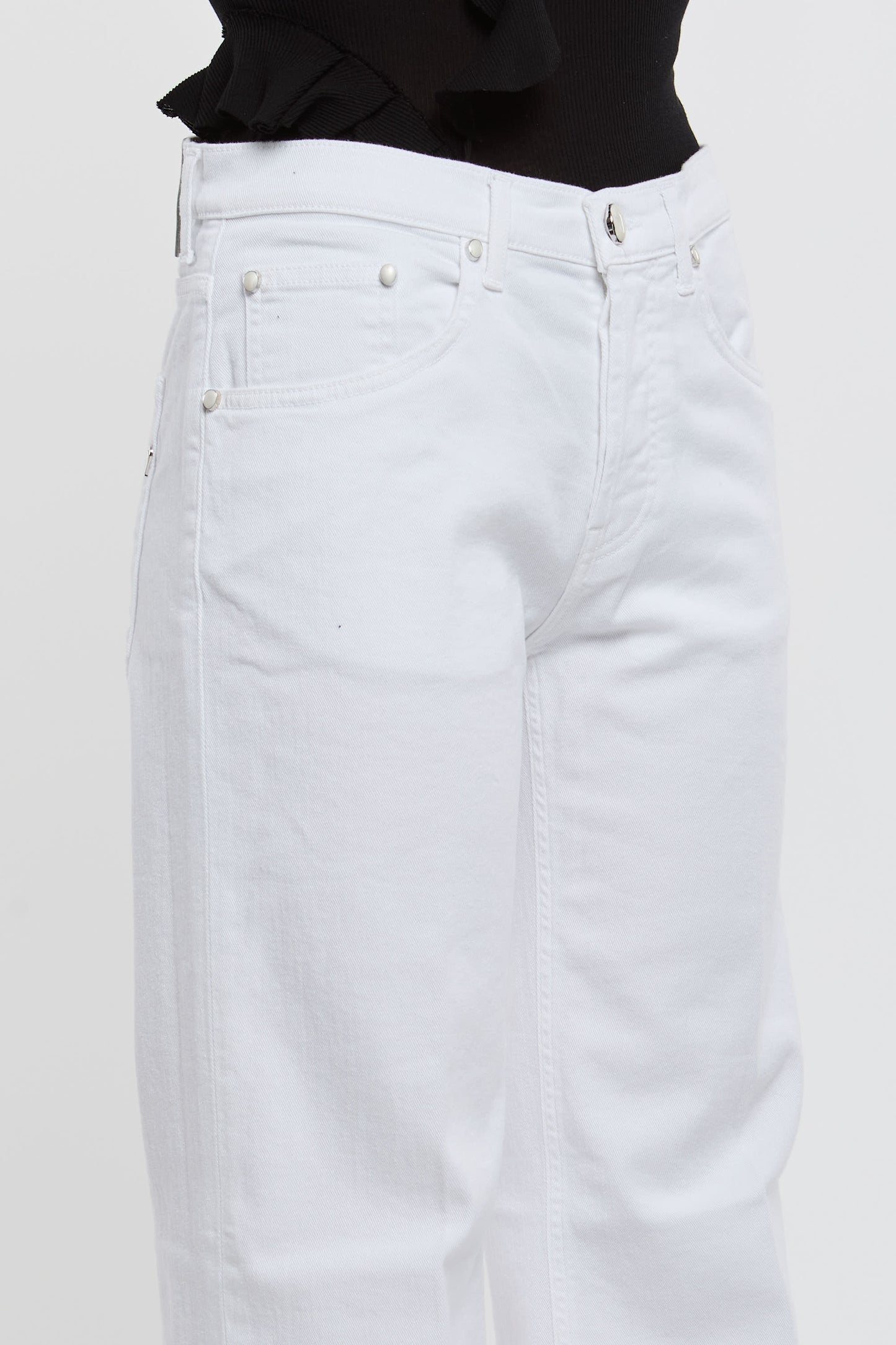  Dondup Jeans Jacklyn In Misto Cotone Bianco Bianco Donna - 4
