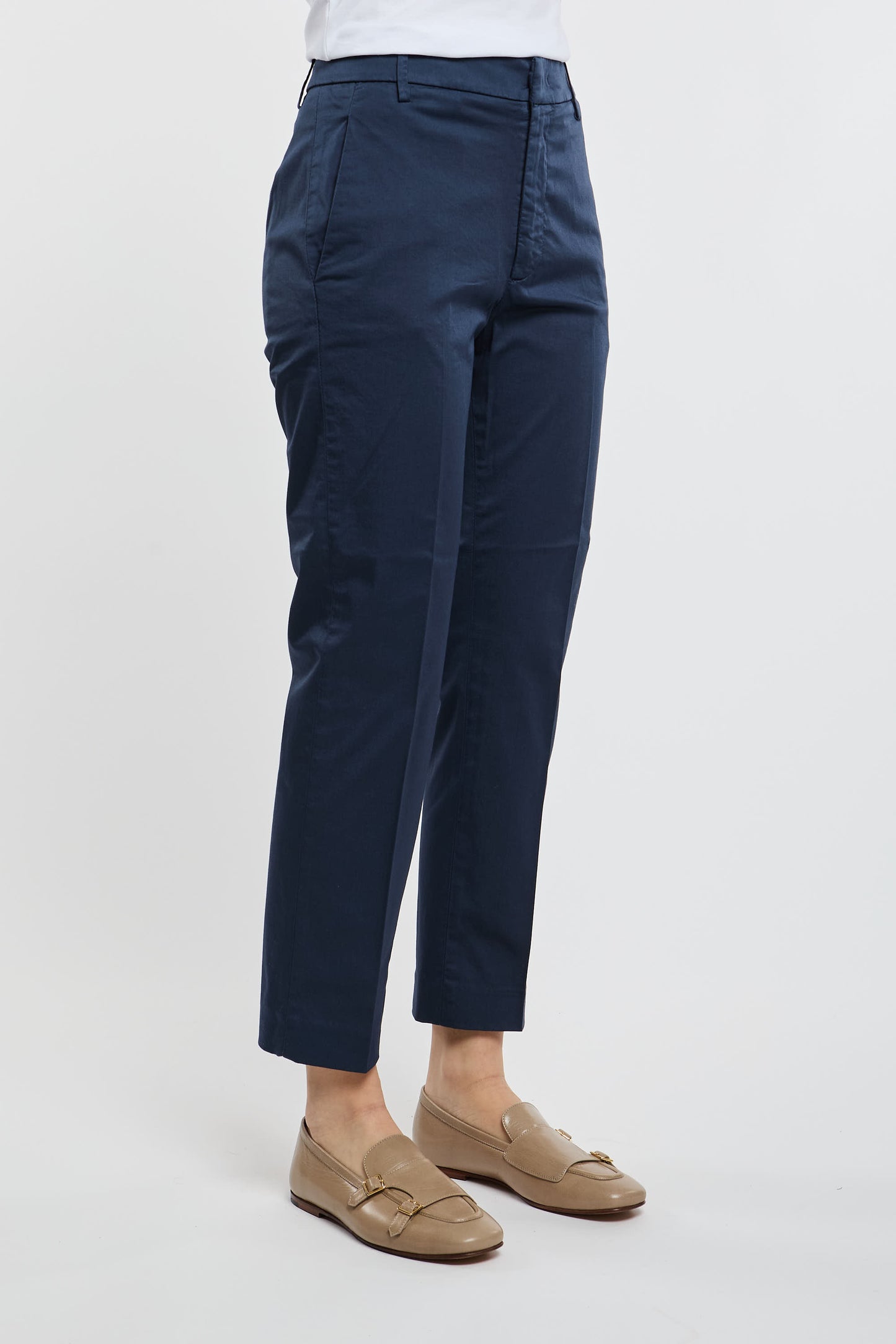  Dondup Pantalone Nima Zip 97% Co 3% Ea Multicolor Blu Donna - 3
