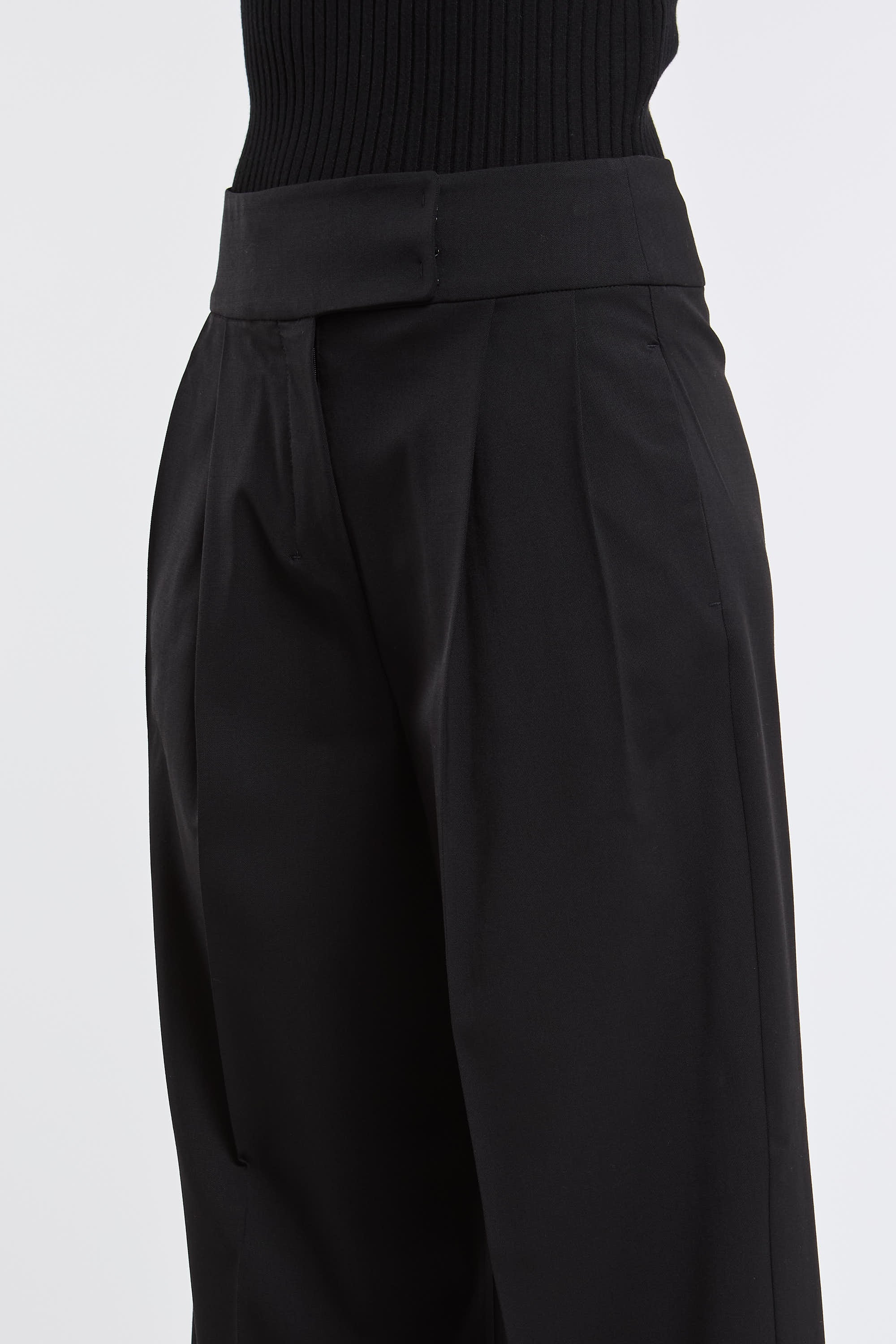 パンツ S MAX MARA PANTS NERO Women's S Max Mara Potenza cotton blend pants 2429786021600