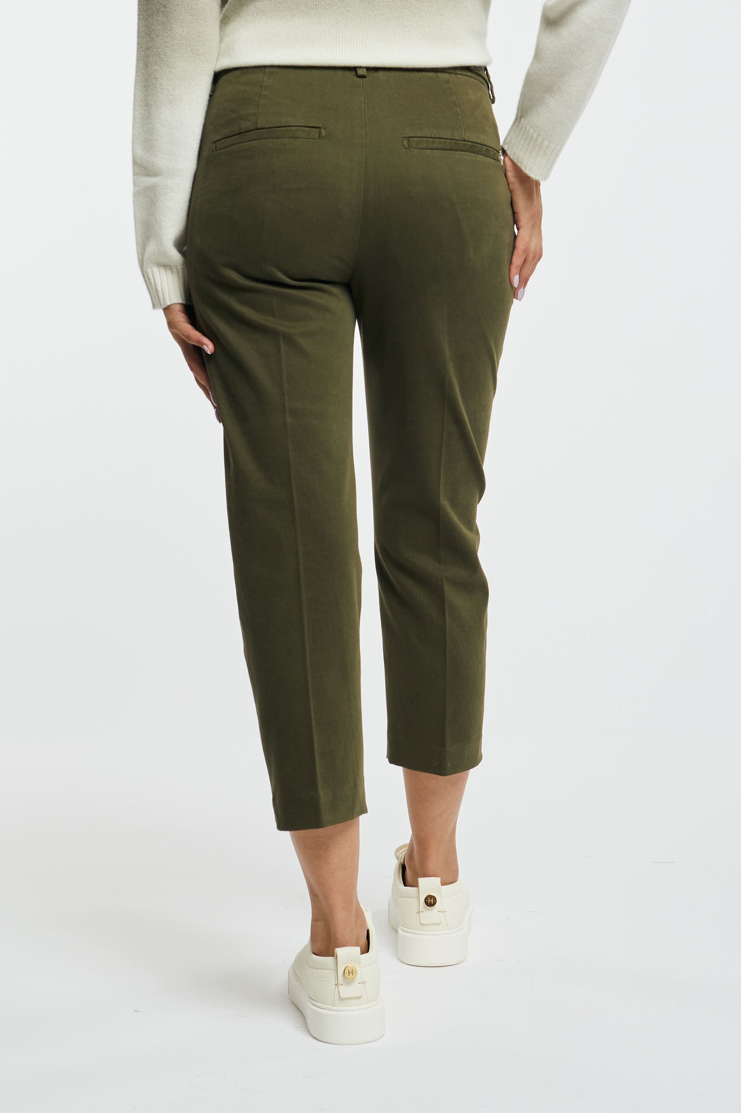  Dondup Gabardine Trousers Arile Green Verde Donna - 5