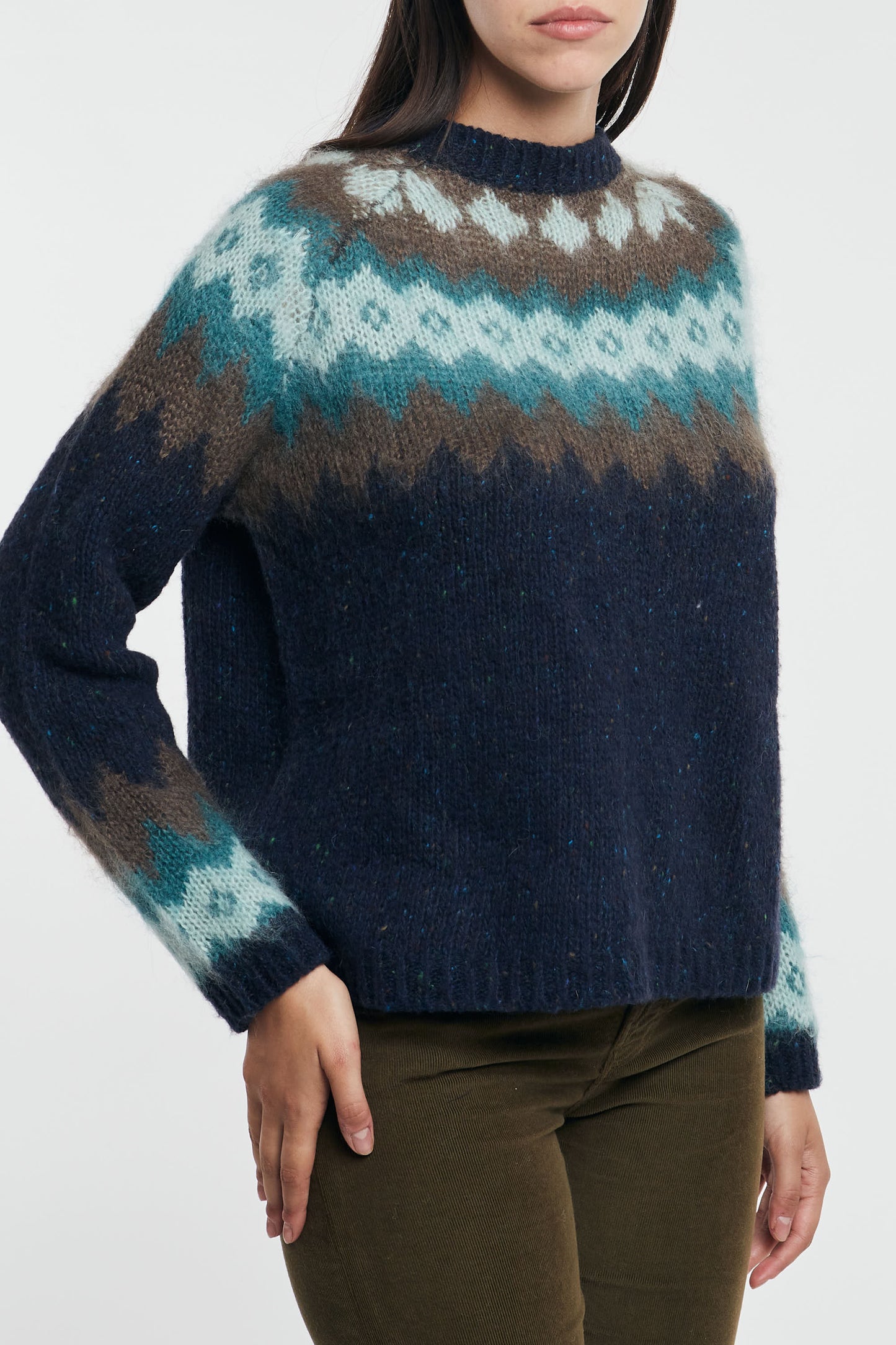  Woolrich Fairisle Pullover Blu Blu Donna - 3