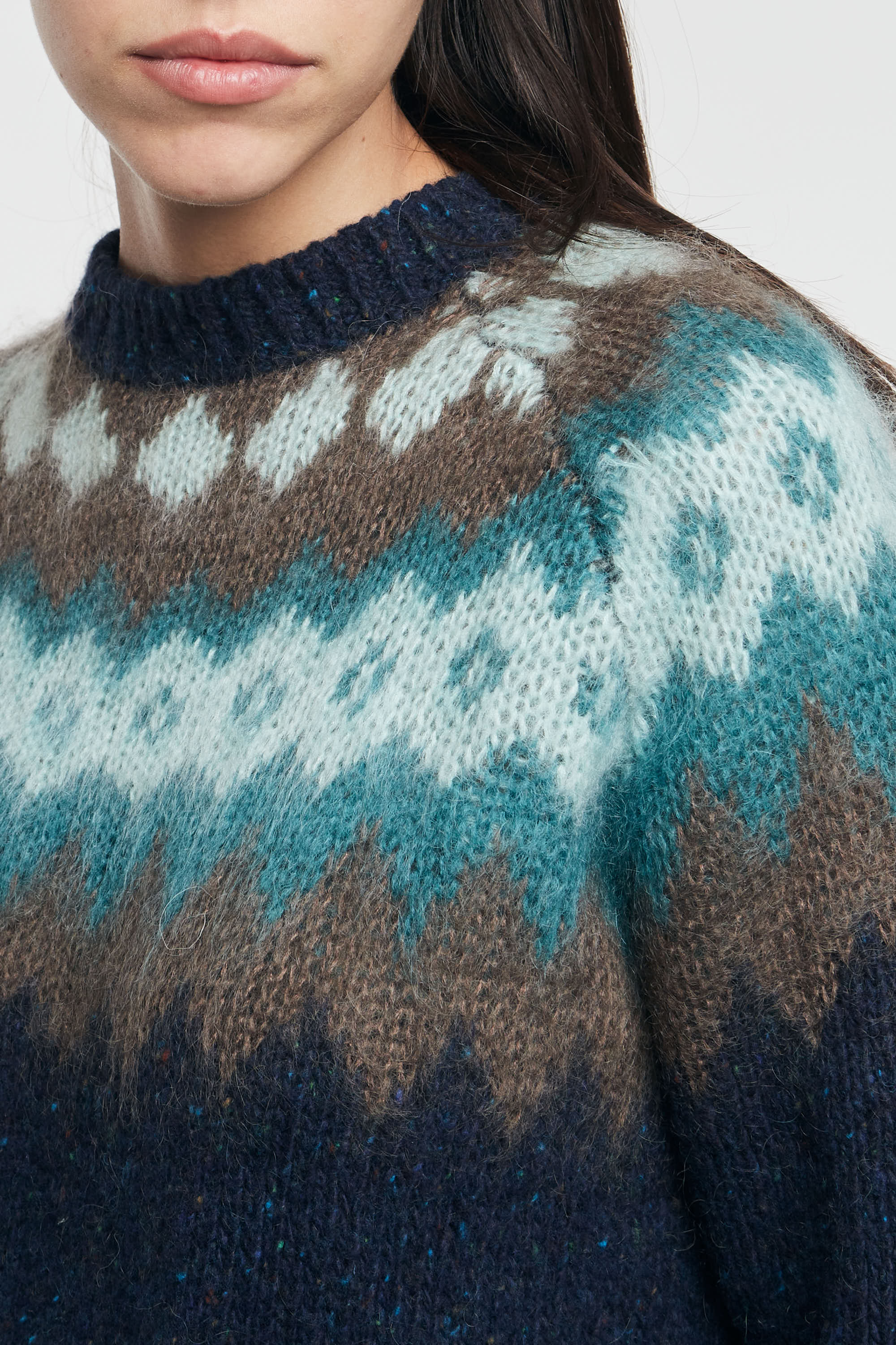 Woolrich motif sales mohair sweater