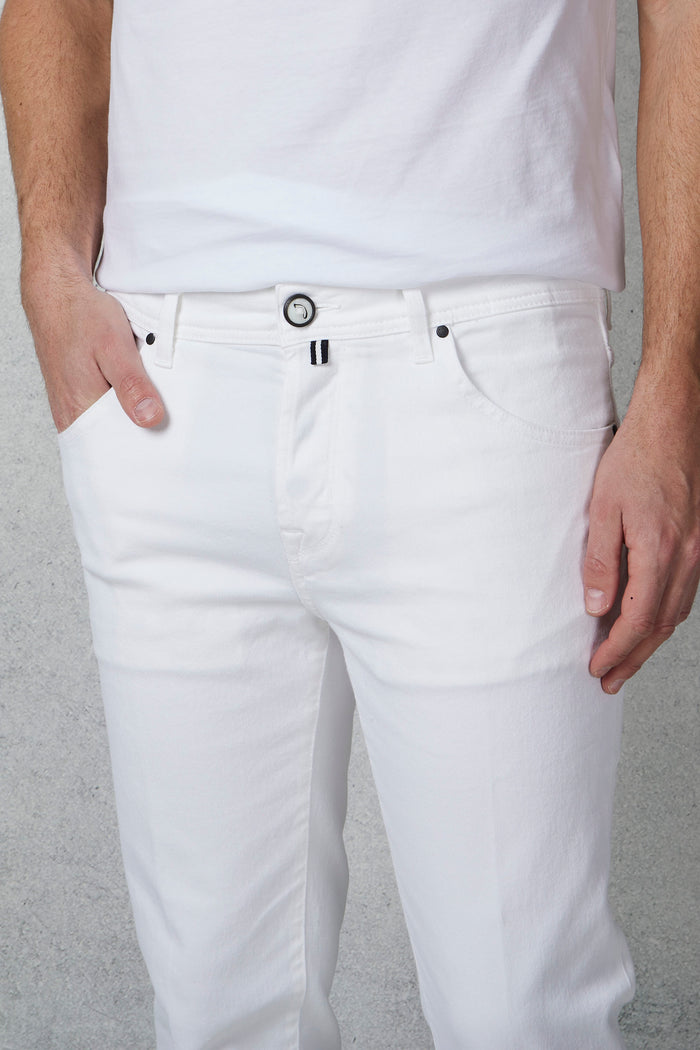  Jacob Cohen X Histores Jeans Pkt Slim Crop/carrot Scot Bianco Bianco Uomo - 6