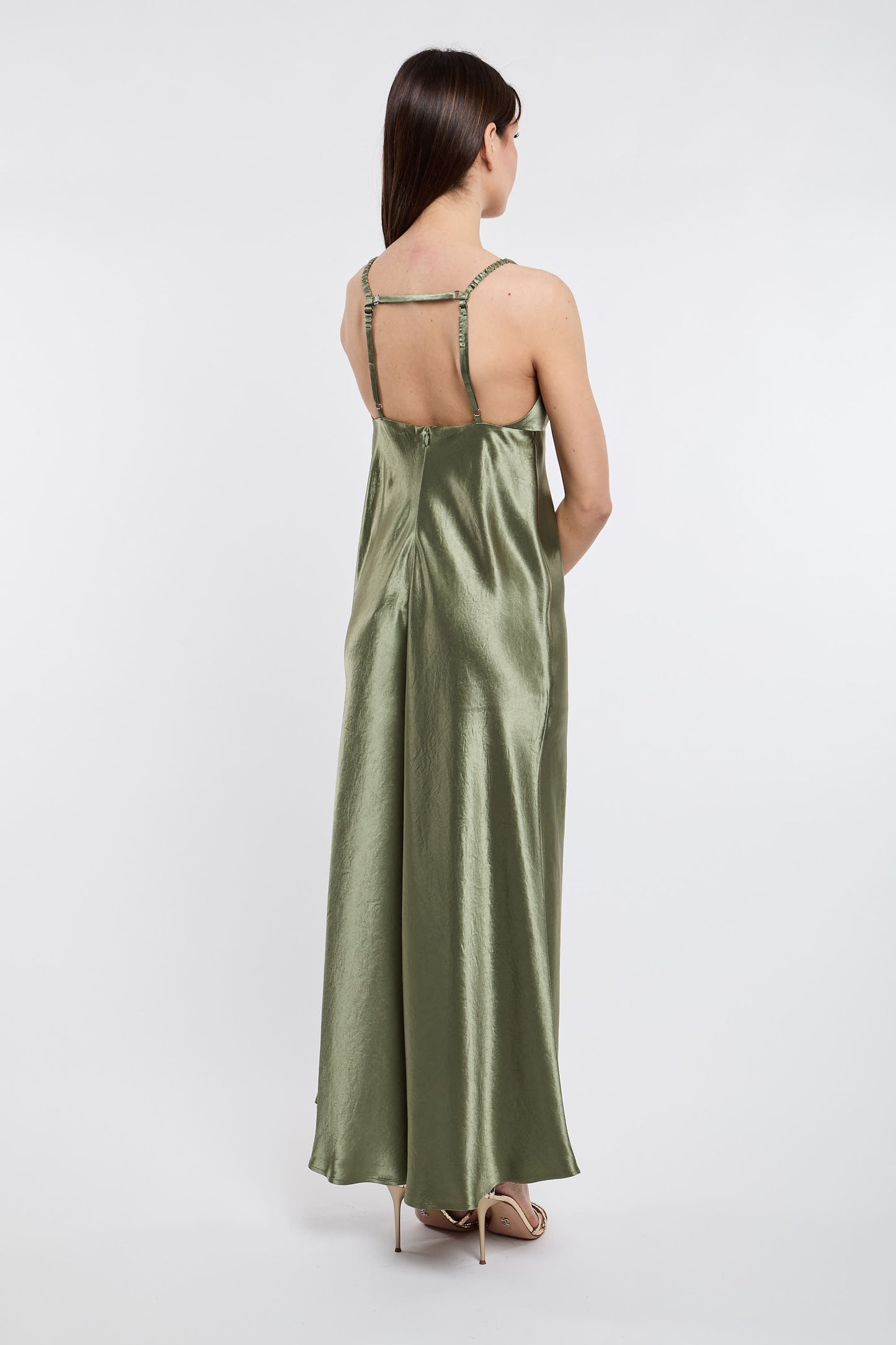  Max Mara Leisure Smooth/shiny/soft Multicolor Dress Verde Donna - 5