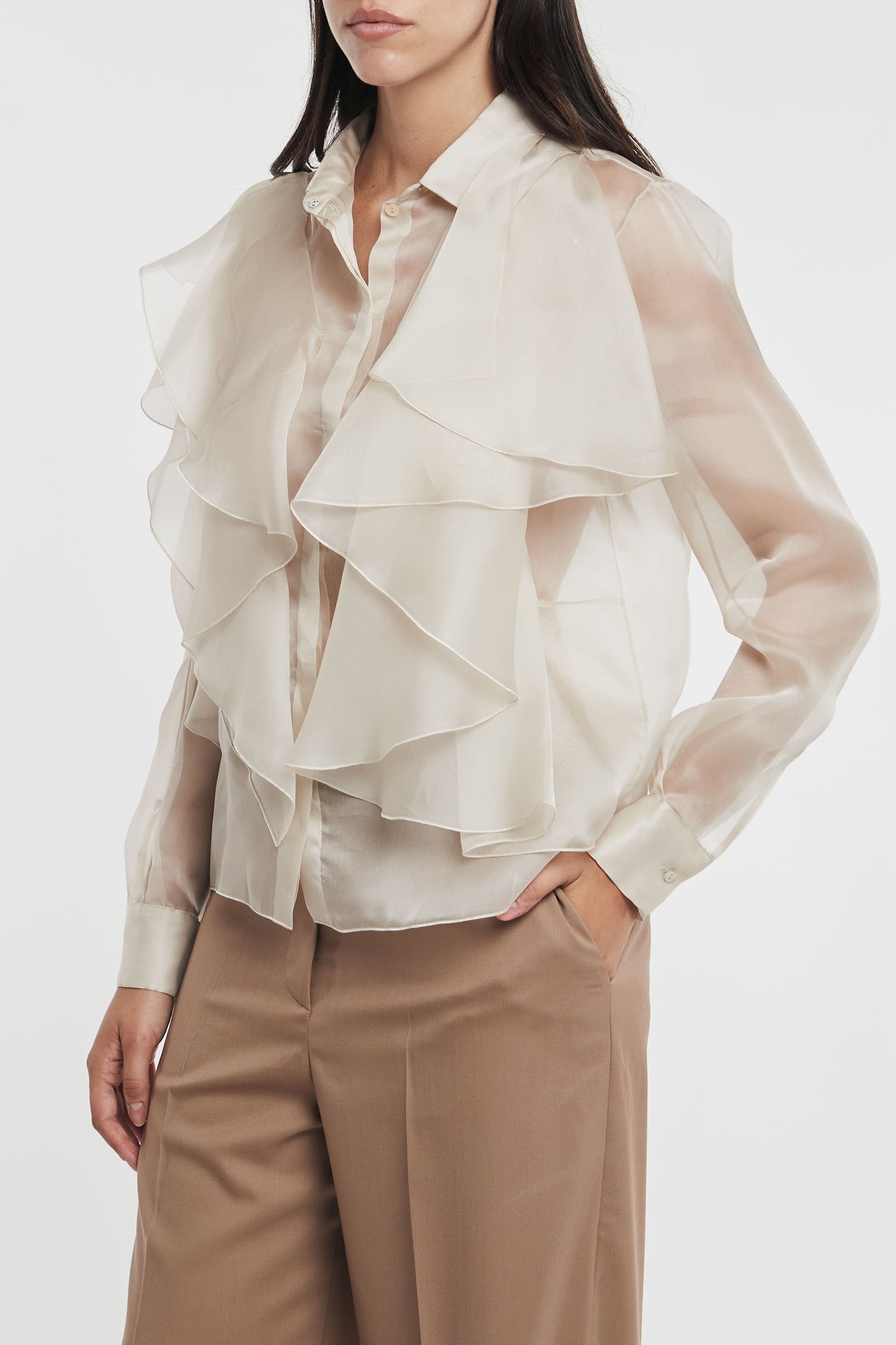  Fabiana Filippi Camicia Multicolor Beige Donna - 4