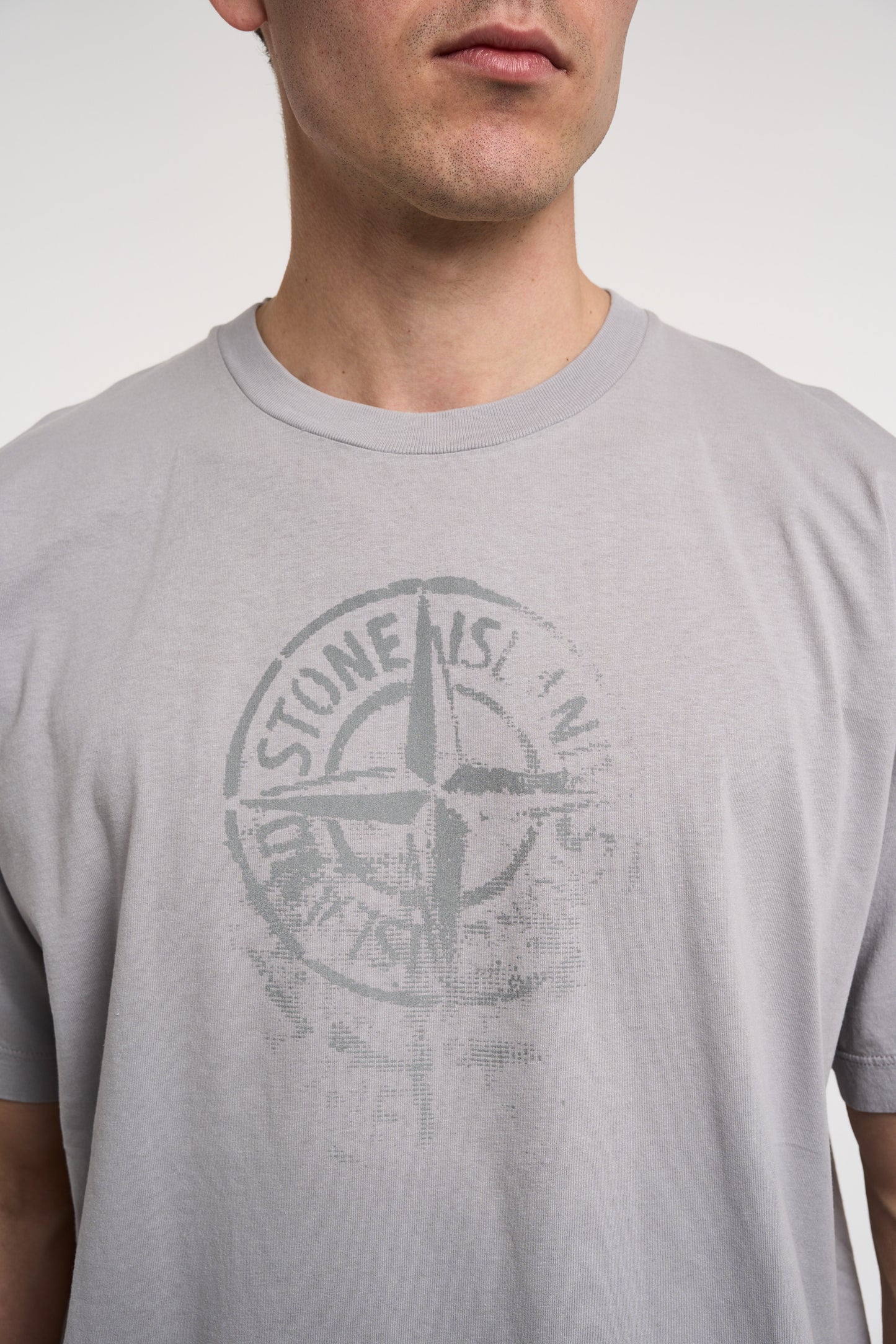  Stone Island T-shirt Multicolor 100% Cotone Grigio Uomo - 5