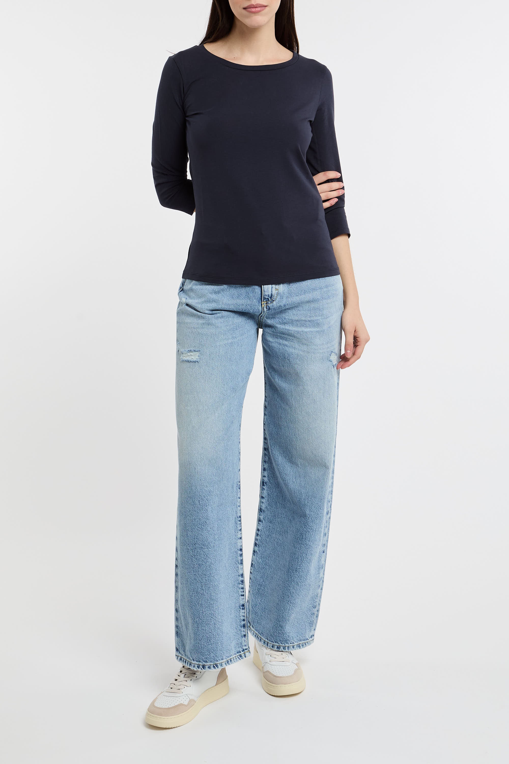 Tシャツ・カットソー 'S Max Mara Woman T-Shirt Blue 2529366021600 019 Max Mara Weekend T-shirt Size 34 Blue In Cotton/elastane