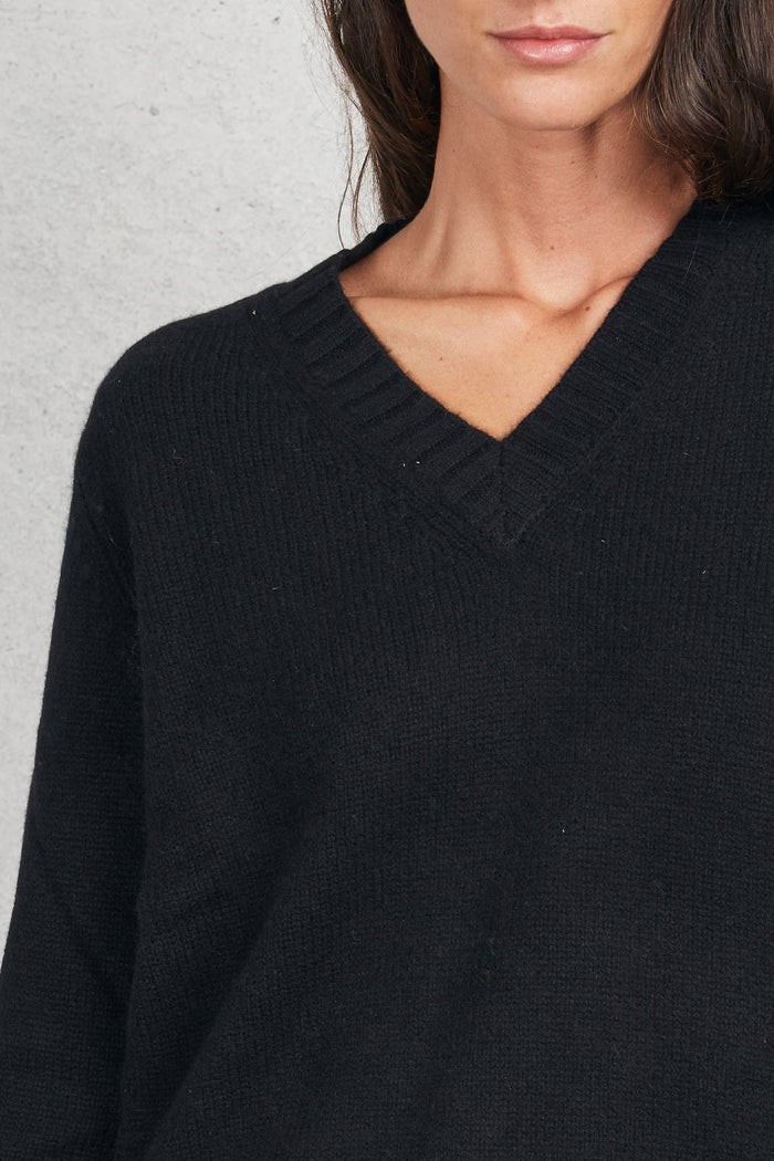  Purotatto V Neck Sweater Black Women Nero Donna - 4