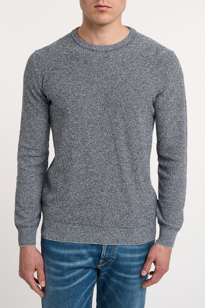  Zanone Blue Sweater 65% Co 35% Pa Multicolore Uomo - 1