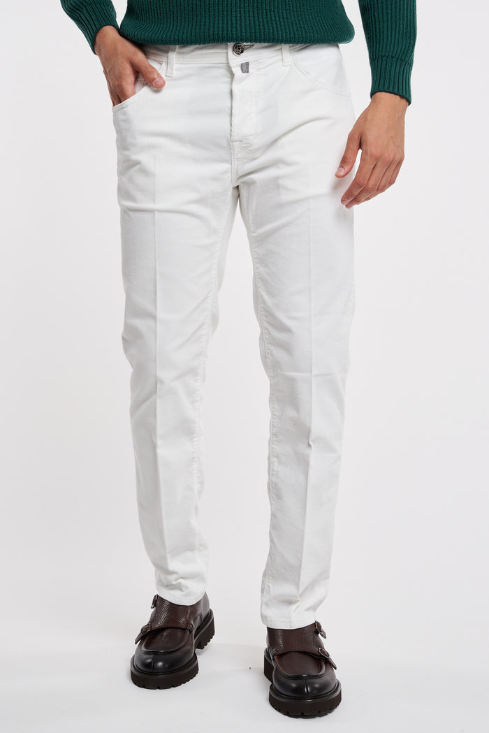 Jacob Cohen X Histores Scott White Jeans Bianco Uomo - 1