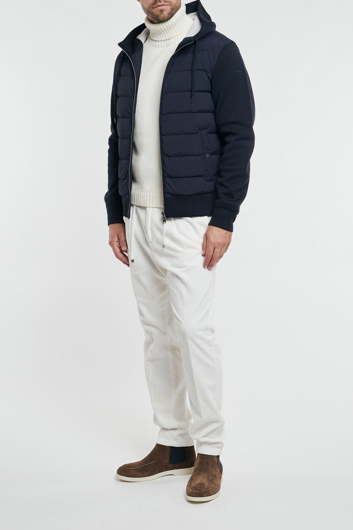  Herno Bomber Bimateriale Coupled Knit Multicolor 93043-26283 Blu Uomo - 2