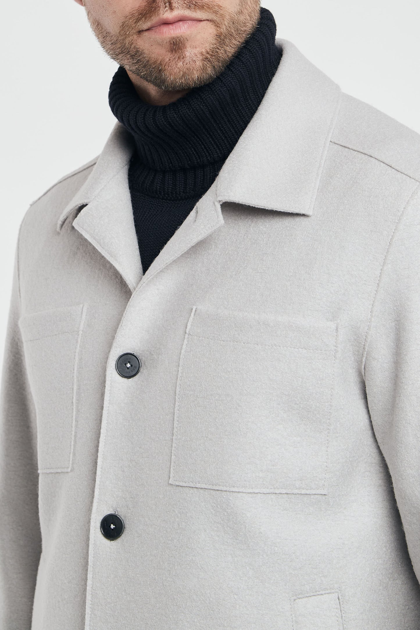  Herno Camicia Light Boiled Wool Multicolor 93042-20612 Bianco Uomo - 6