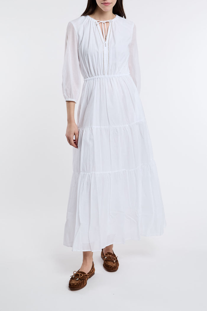 Peserico Long Dress 100% CO White