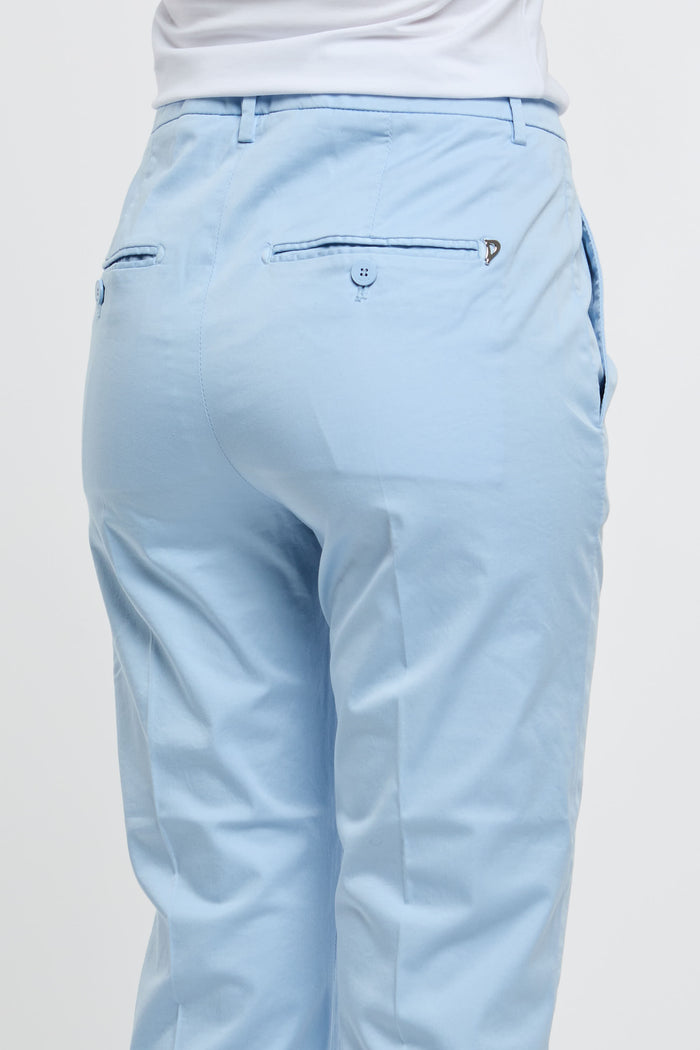  Dondup Nima Zip Trousers 97% Co 3% Ea Blue Azzurro Donna - 6