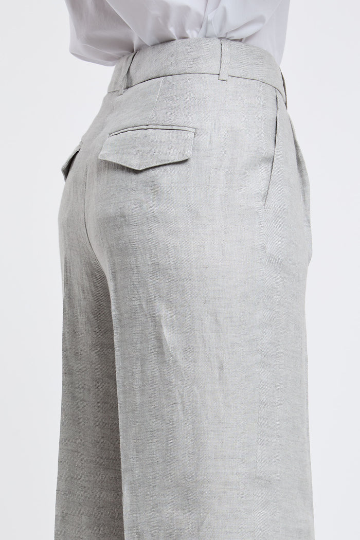  Peserico Gray Trousers For Women Grigio Donna - 5