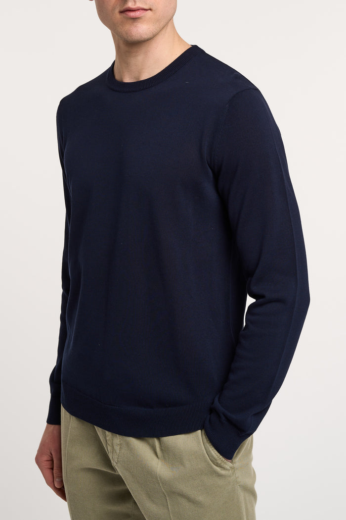 Zanone Sweater 100% CO Blue-2