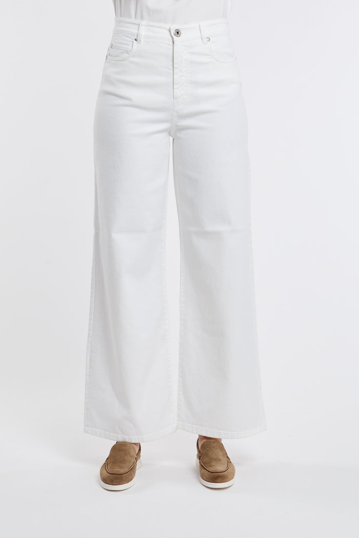  Max Mara Weekend Jeans 98% Co 2% Ea Bianco Bianco Donna - 1