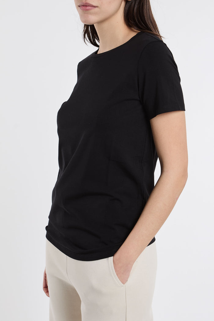 Max Mara Weekend Half-Sleeve T-Shirt 95% CO 5% EA Black-2