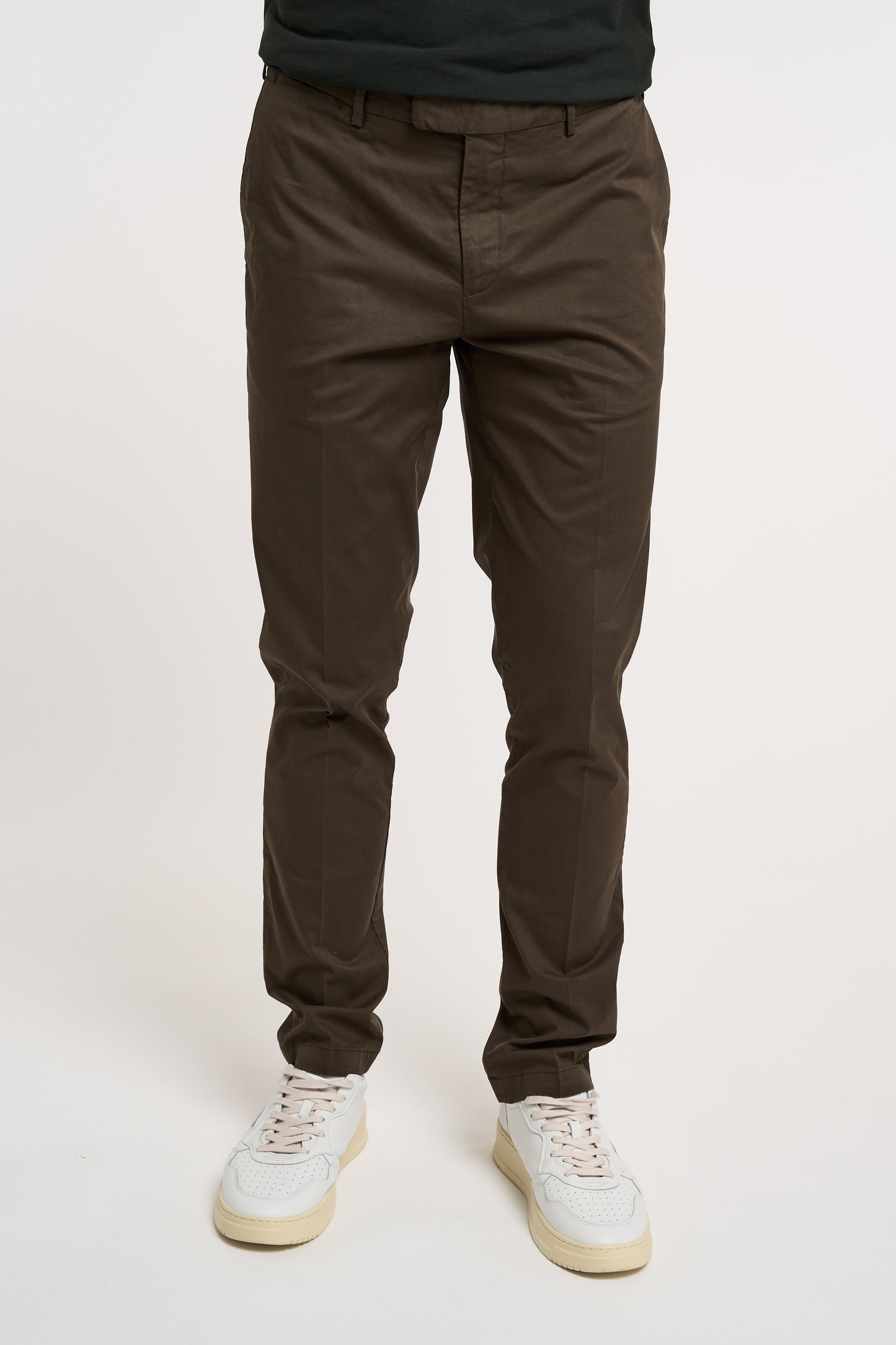  Devore Slimming Front Trousers 98% Cotton 2% Elastane Brown Marrone Uomo - 1