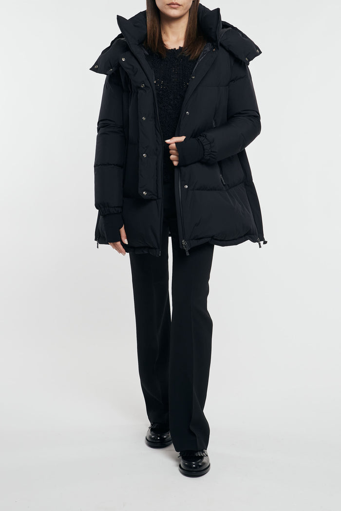 Herno Giaccone Over Spacchi Laterali Nero Donna 93799-18072-2