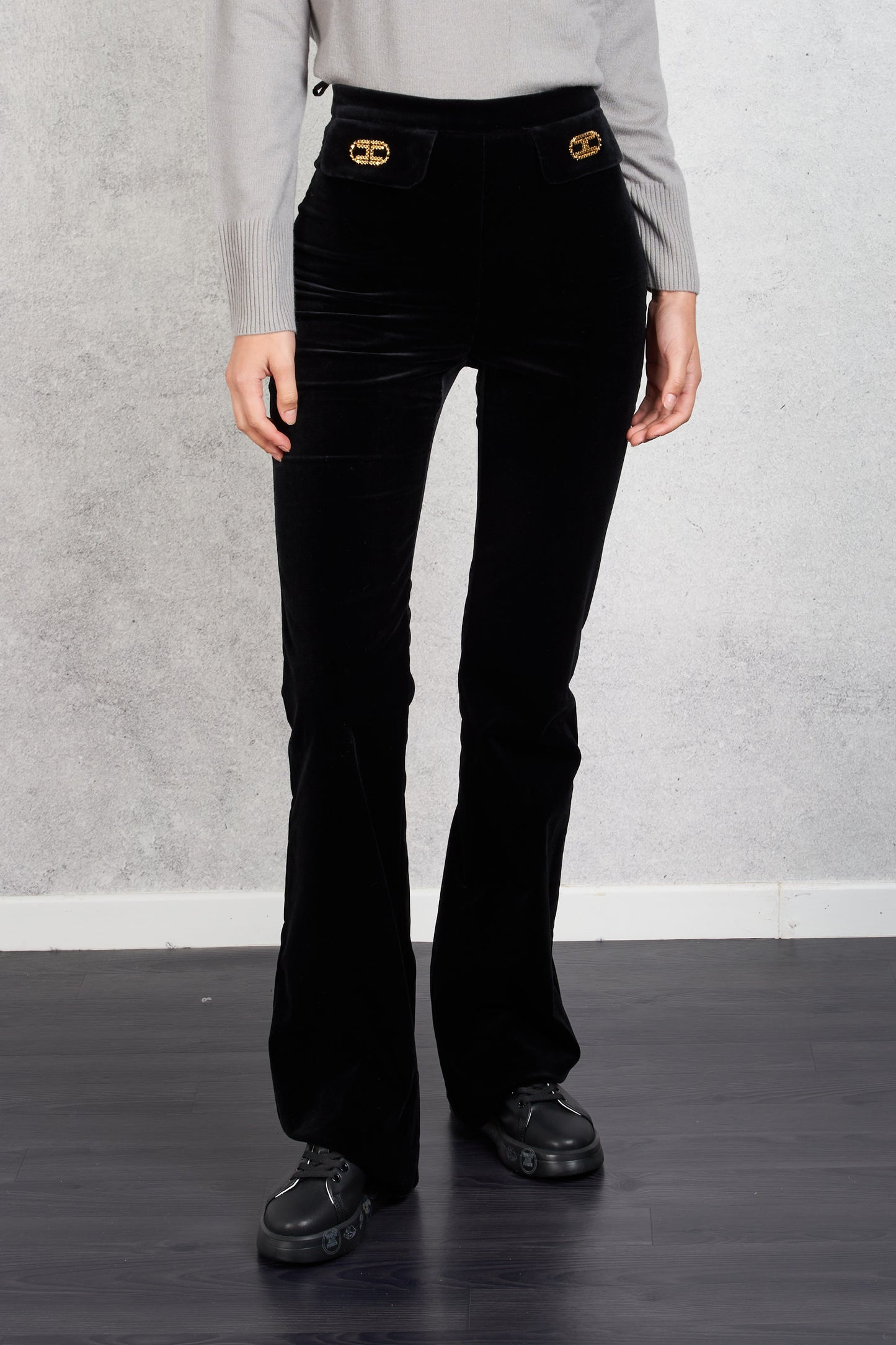  Elisabetta Franchi Women's Black Trousers Nero Donna - 1